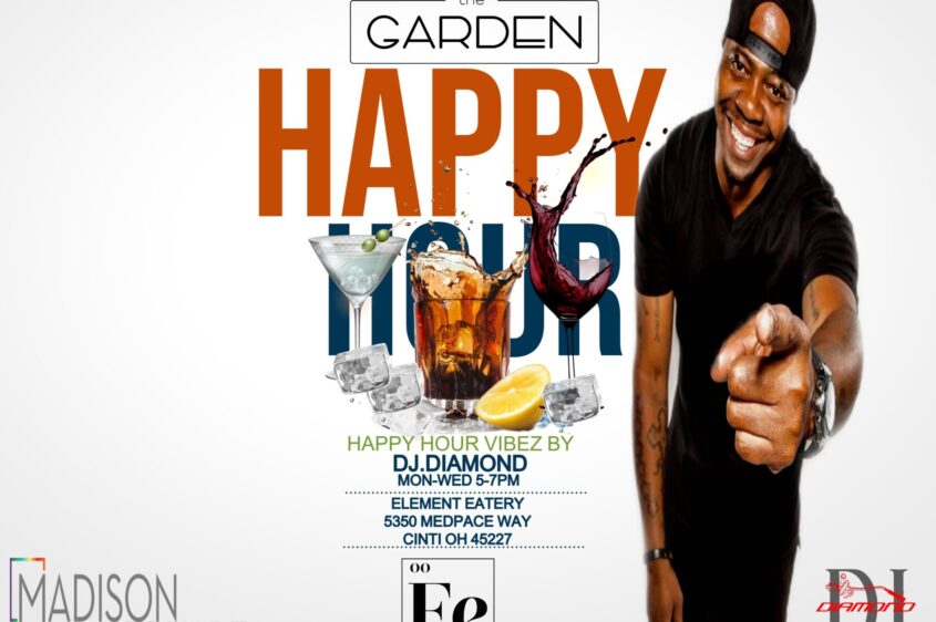 happy hour at the garden